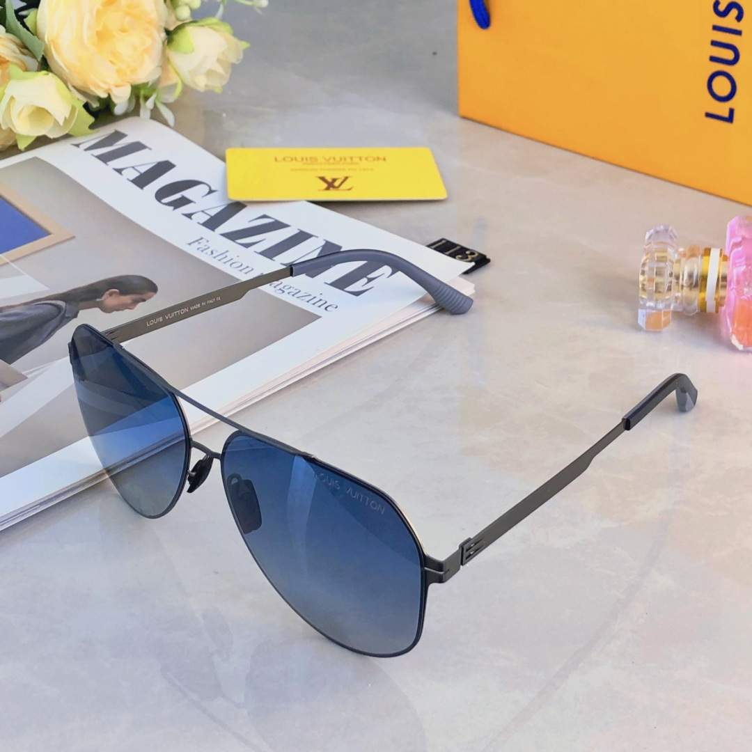 。。Louis vuitto*夏季新款偏光太阳镜男士欧美双梁飞行员墨镜尼龙户外钓鱼蛤蟆眼镜