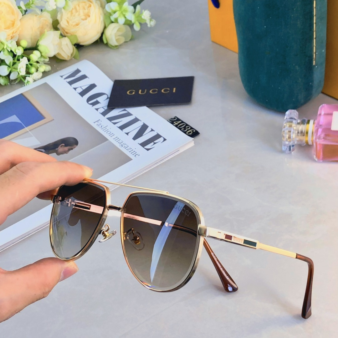 NO:370070,Gucc*2025 sunglasses European and American metal trendy fashion glasses double beam gradient color sunglasses new high-end glasses sunglasses sunglasses, glasses, gucci19860909Gucc*2025太阳镜欧美金属潮流时尚眼镜双梁渐变色墨镜新款高级感眼镜墨镜太阳镜,眼镜,gucci,glasses