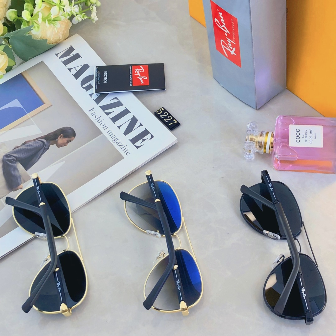 。。Rayba*品质双梁太阳镜金属蛤蟆镜开车驾驶防紫外线防蓝光墨镜