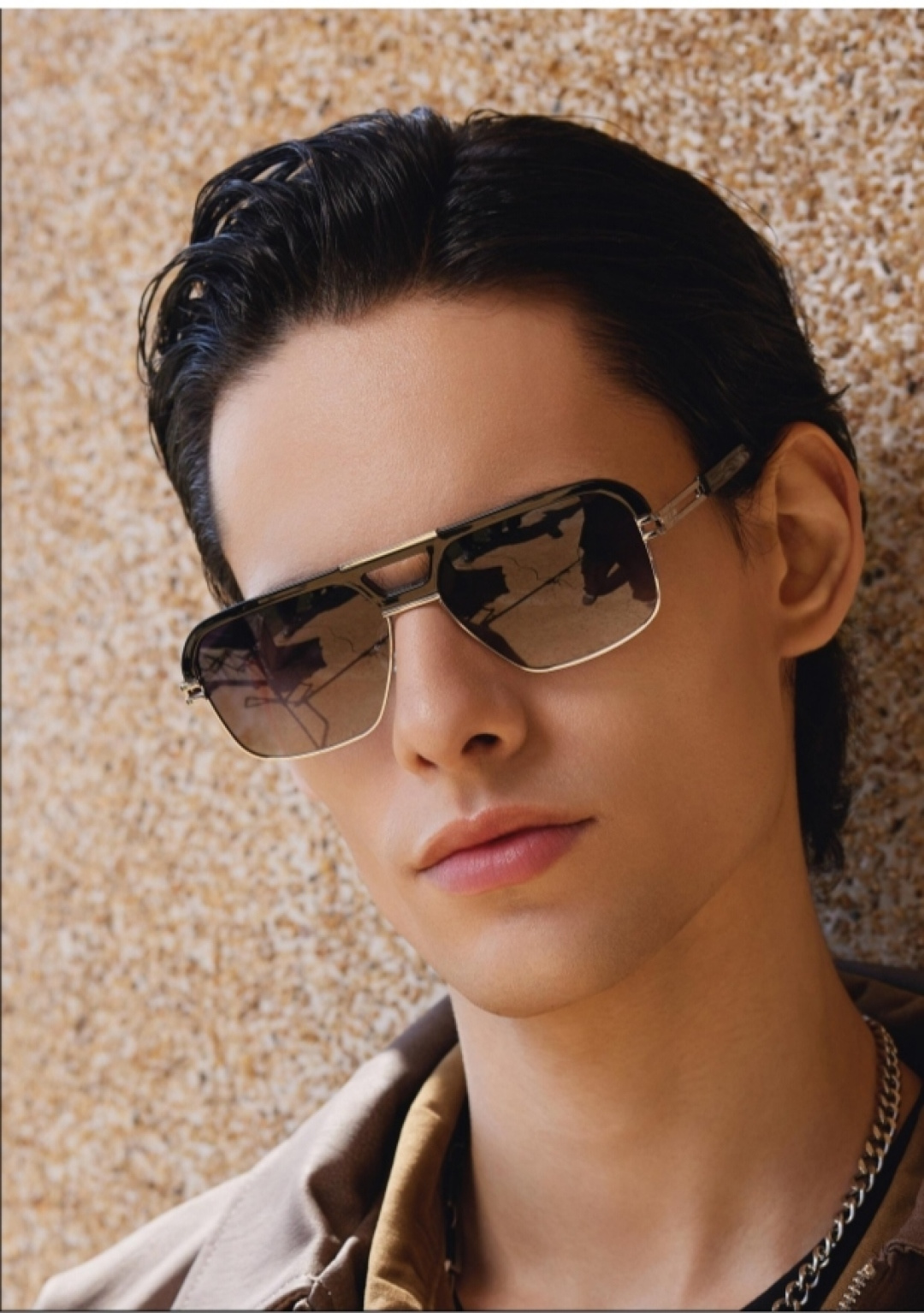 。。Louis vuitto*简约帅气男士墨镜金属双梁飞行员太阳眼镜男款UV400防紫外线眼镜