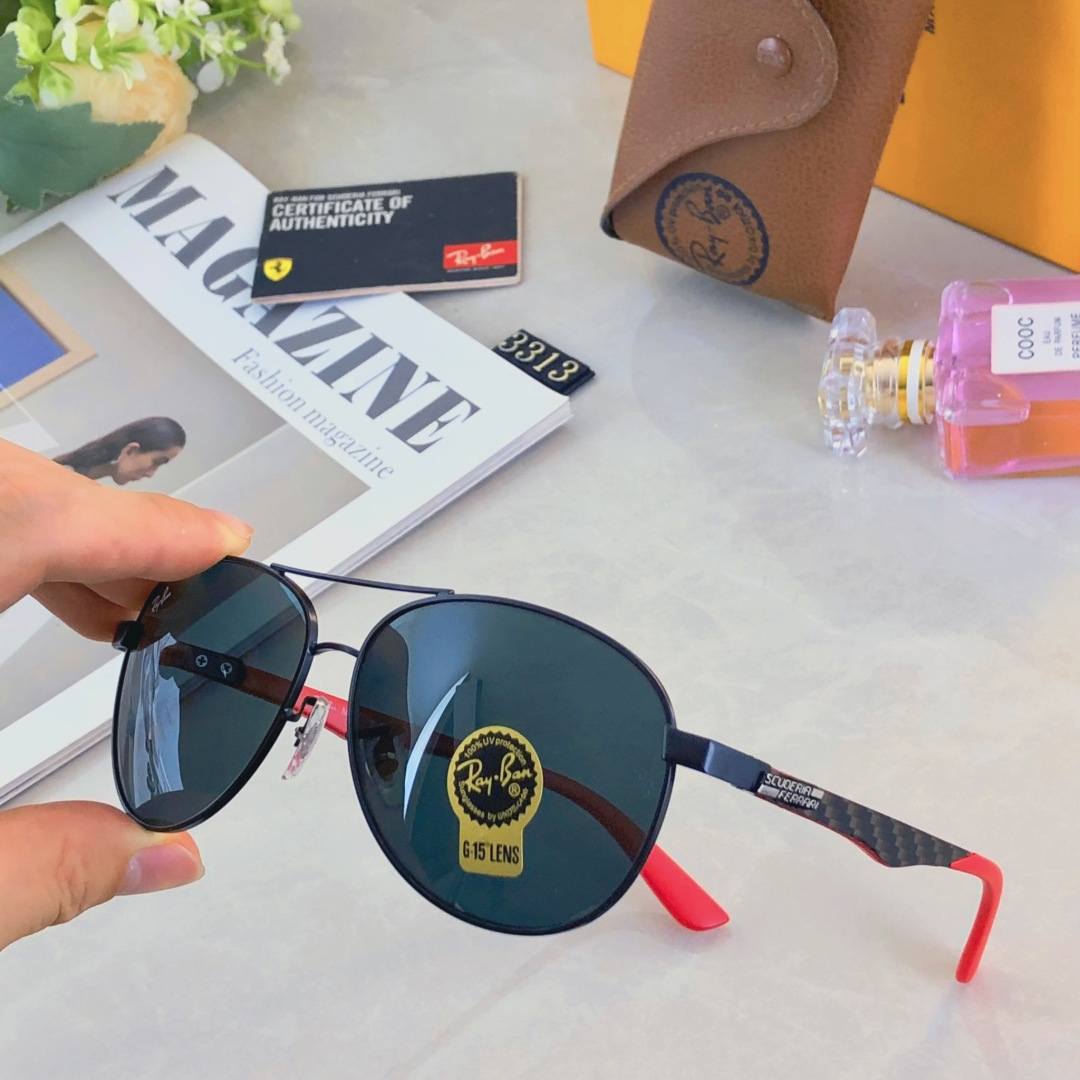 。。Rayba*品质双梁太阳镜金属蛤蟆镜开车驾驶防紫外线墨镜