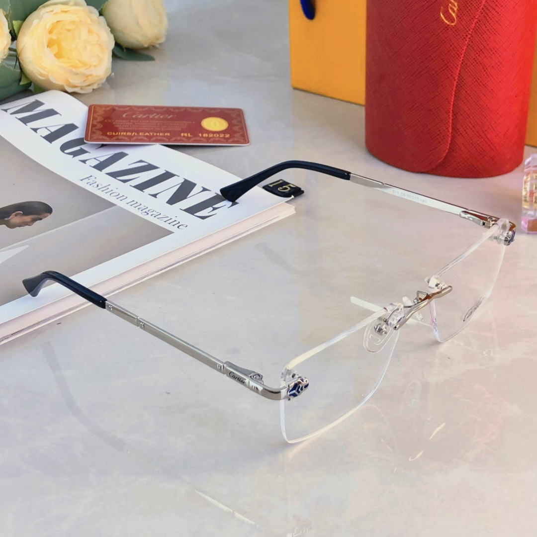 。。Cartie*无边框质感简约无框眼镜男女可配变色防蓝光防雾近视度数镜架