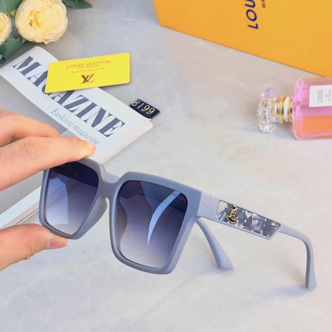 。。Louis vuitto*欧美网红太阳镜方形街拍新款墨镜防紫外线ins粗框眼镜