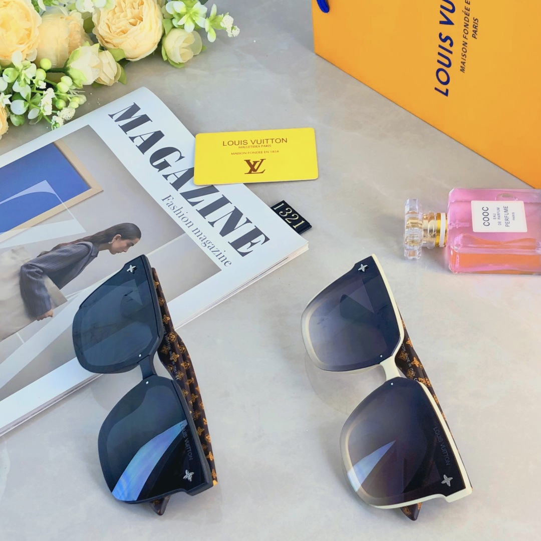 。。Louis vuitto*顶奢新款潮流方框墨镜高级感百搭防紫外线太阳眼镜