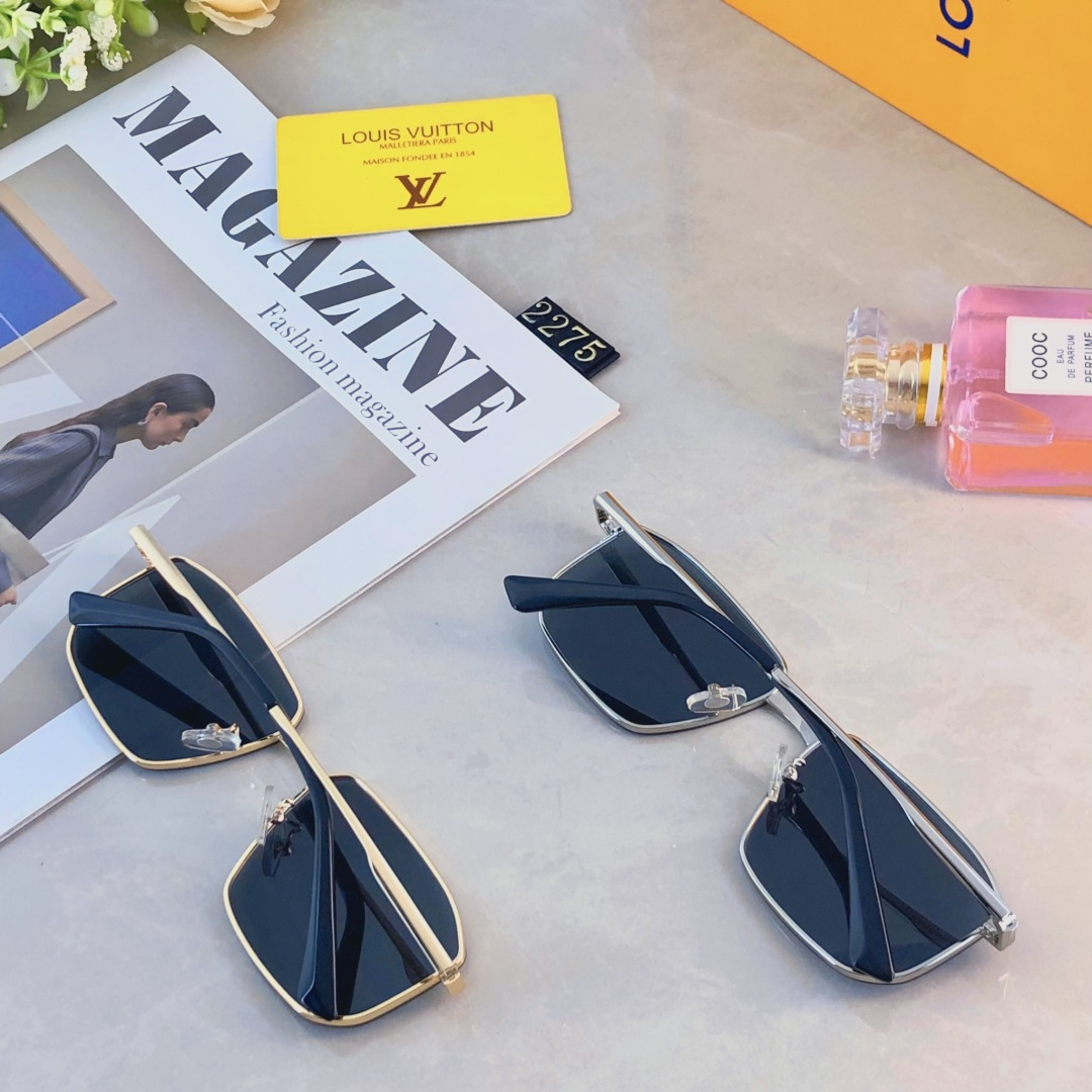 。。Louis vuitto*单梁墨镜长方形太阳镜金属细框开车偏光镜防强光防紫外线钓鱼