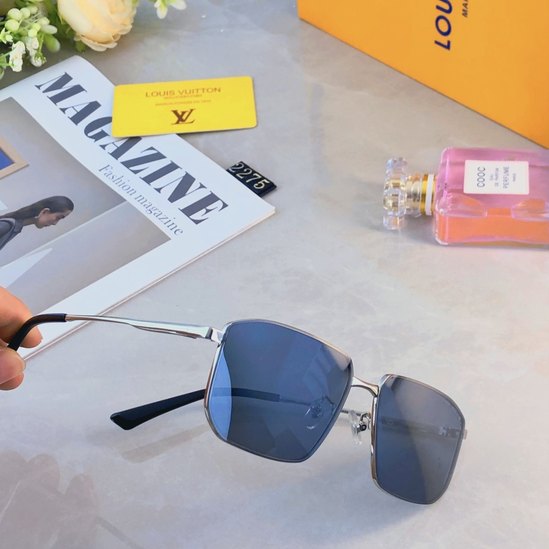 。。Louis vuitto*单梁墨镜长方形太阳镜金属细框开车偏光镜防强光防紫外线钓鱼