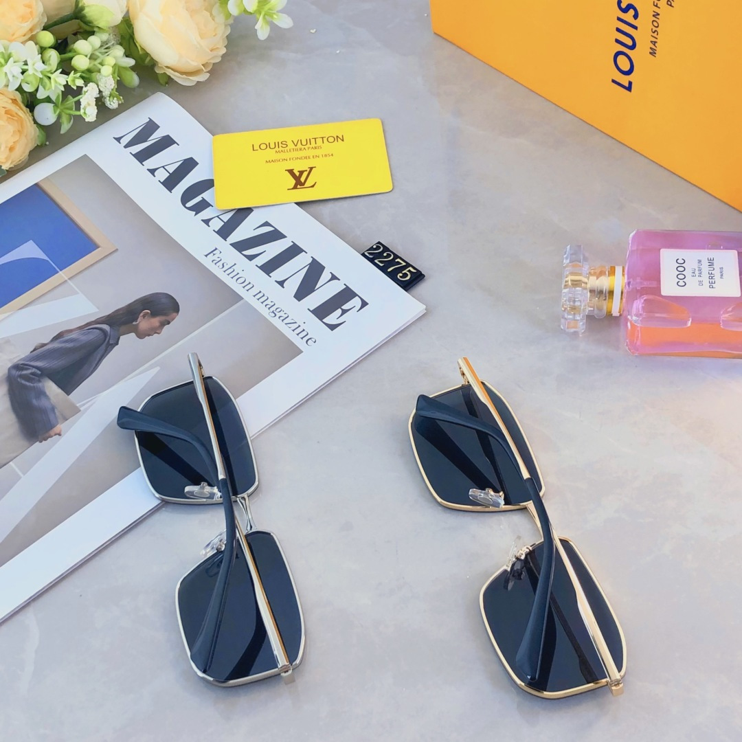 。。Louis vuitto*单梁墨镜长方形太阳镜金属细框开车偏光镜防强光防紫外线钓鱼