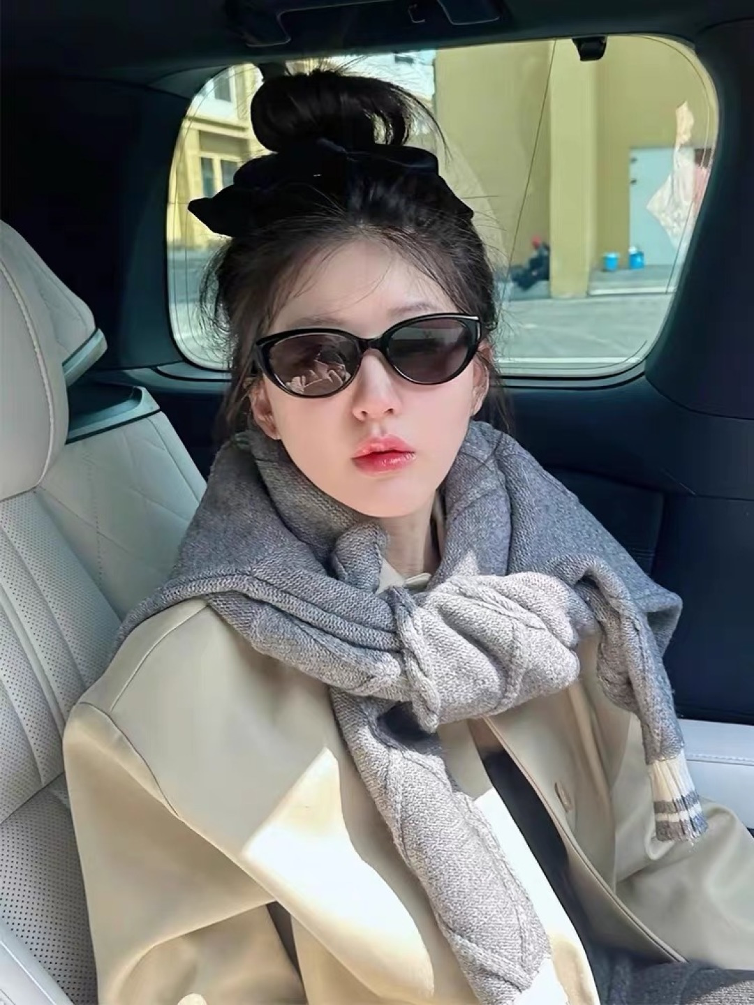 。。Gucc*2025新款猫眼墨镜防紫外线网红时尚不挑脸型显脸小