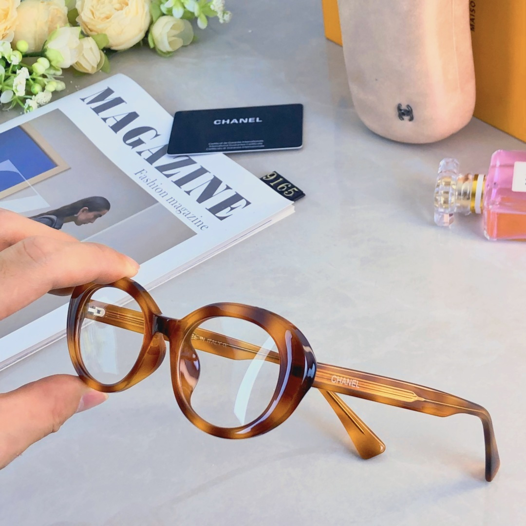 。。Chane*欧美风猫眼眼镜女防蓝光辐射个性潮搭平光镜可配近视度数眼