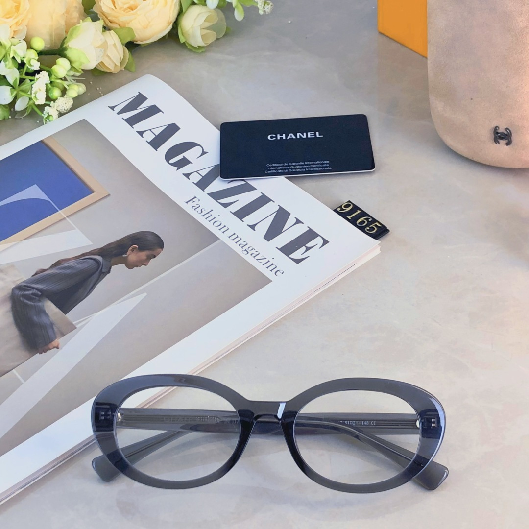 。。Chane*欧美风猫眼眼镜女防蓝光辐射个性潮搭平光镜可配近视度数眼