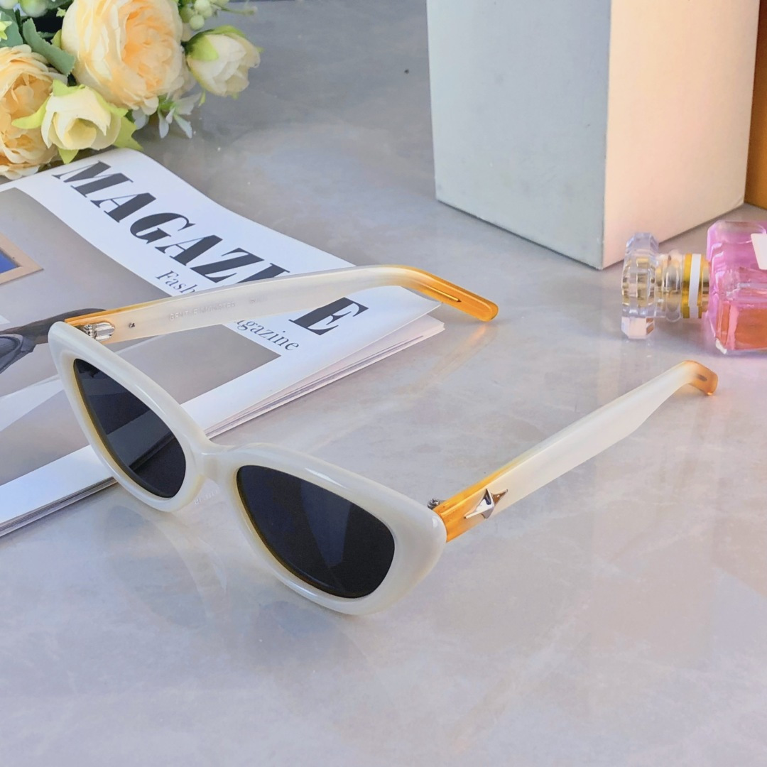 。。复古猫眼墨镜女防晒欧美街拍网红ins小众高级感星芒太阳眼镜男潮