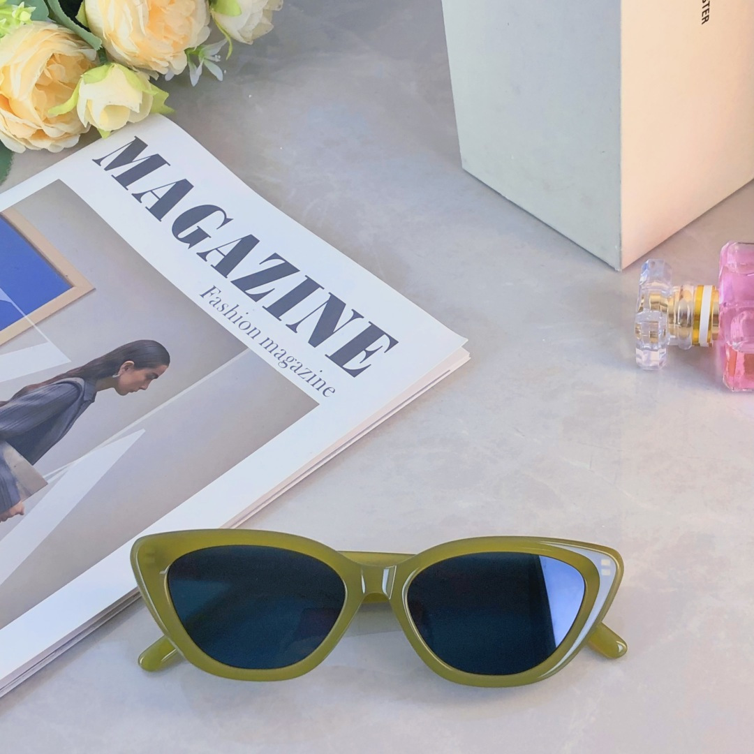 。。复古猫眼墨镜女防晒欧美街拍网红ins小众高级感星芒太阳眼镜男潮