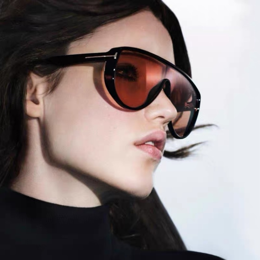 。。Tom For*轻奢欧美连体椭圆框时尚TF家度假风镜男女太阳镜素颜墨镜