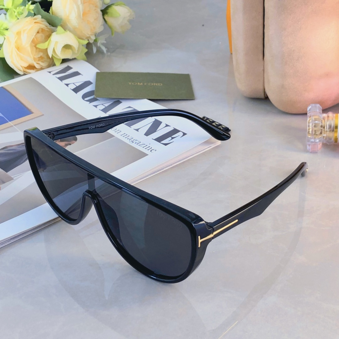 。。Tom For*轻奢欧美连体椭圆框时尚TF家度假风镜男女太阳镜素颜墨镜