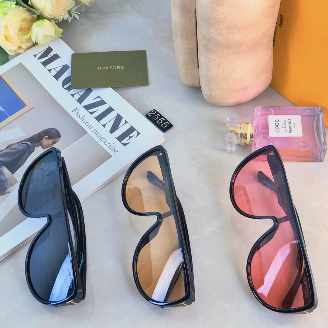 。。Tom For*轻奢欧美连体椭圆框时尚TF家度假风镜男女太阳镜素颜墨镜