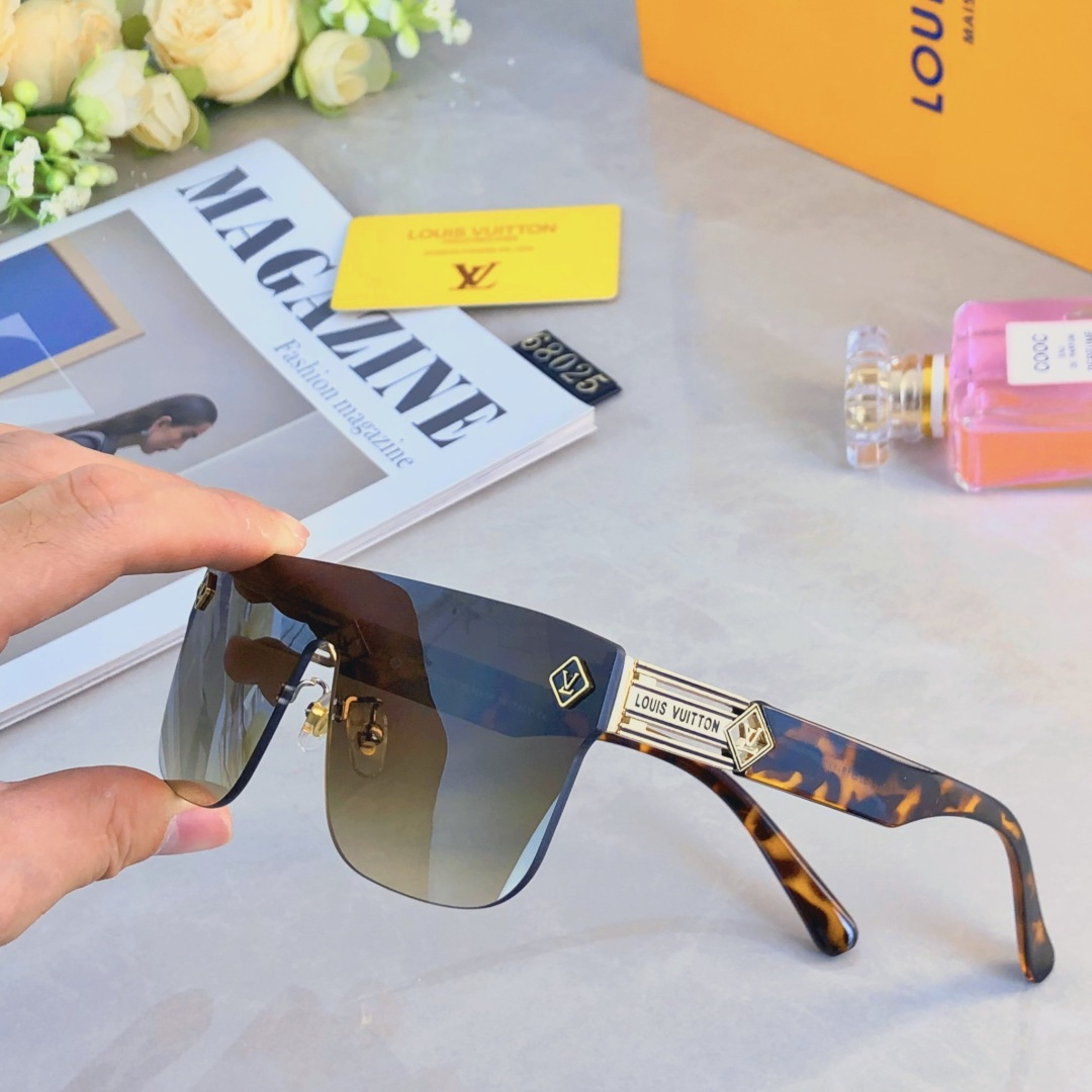 。。Louis vuitto*网红款2025新女士无框优质舒适防紫外线UV400太阳镜欧美范墨镜潮