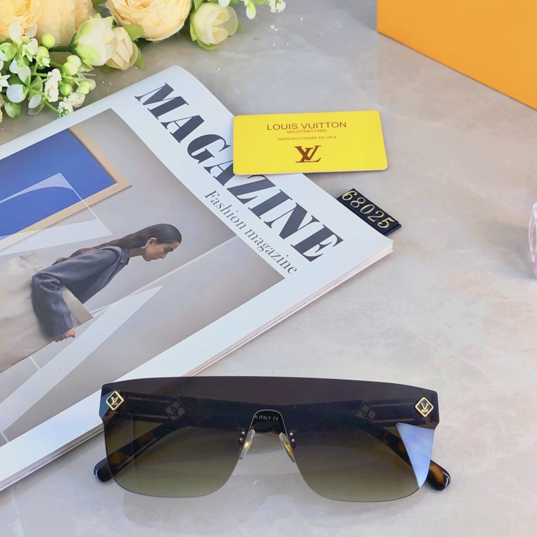 。。Louis vuitto*网红款2025新女士无框优质舒适防紫外线UV400太阳镜欧美范墨镜潮