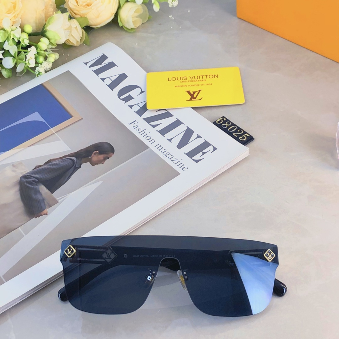 。。Louis vuitto*网红款2025新女士无框优质舒适防紫外线UV400太阳镜欧美范墨镜潮