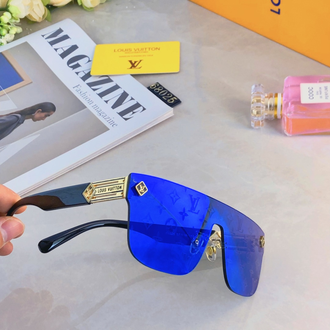 。。Louis vuitto*网红款2025新女士无框优质舒适防紫外线UV400太阳镜欧美范墨镜潮