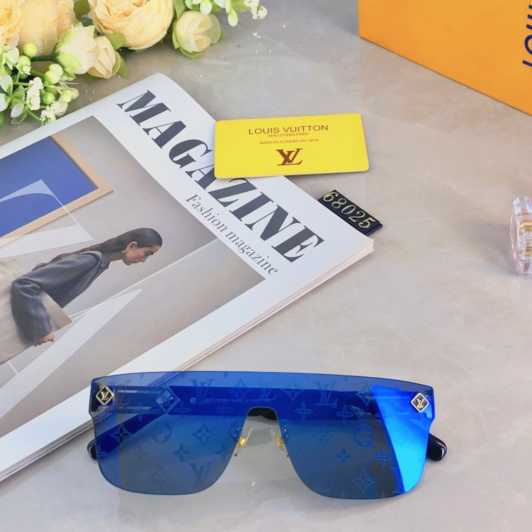 。。Louis vuitto*网红款2025新女士无框优质舒适防紫外线UV400太阳镜欧美范墨镜潮