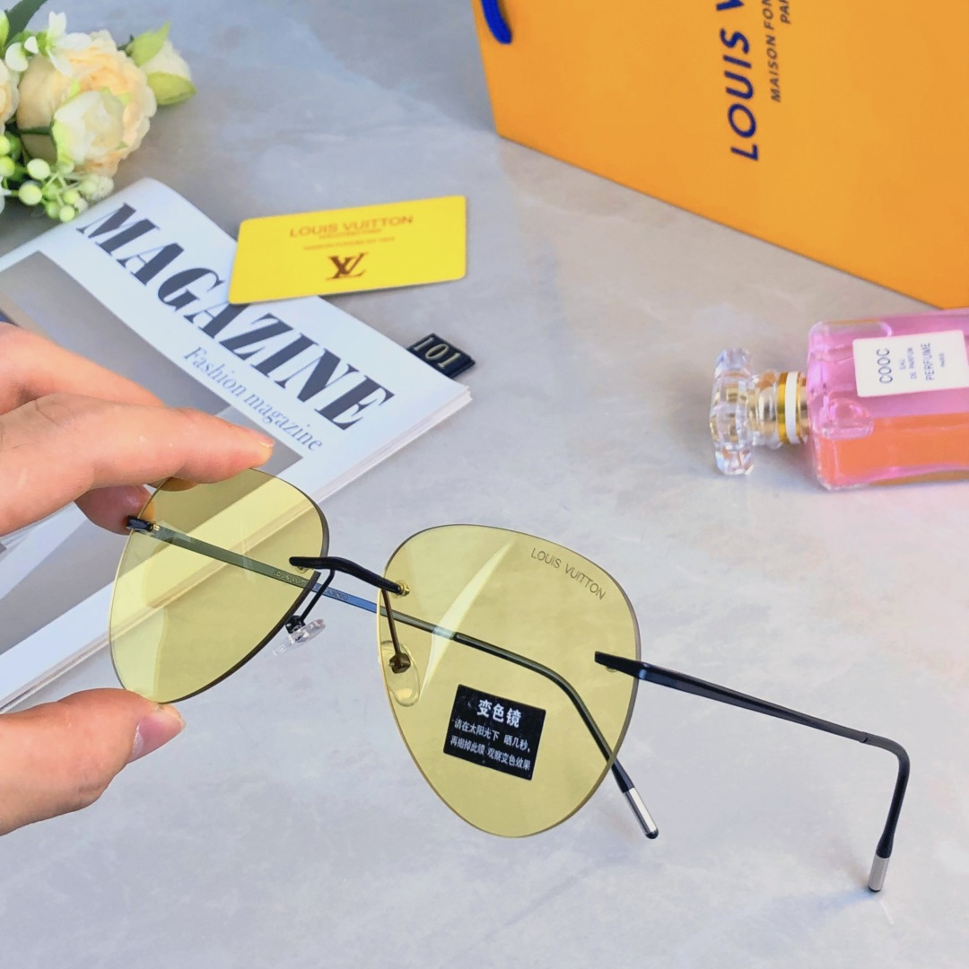 。。Louis vuitto*高清尼龙偏光太阳镜变色镜无框太阳镜眼镜钓鱼墨镜