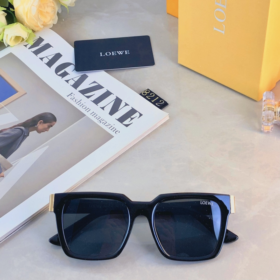 。。Loew*墨镜女高级感方形时尚复古韩版方框潮流时尚休闲太阳眼镜