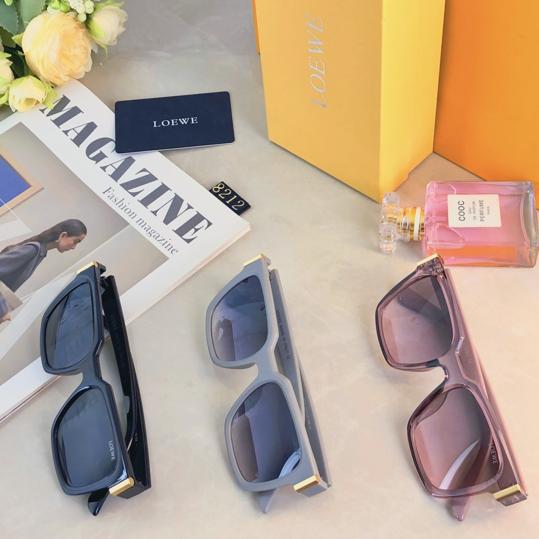 。。Loew*墨镜女高级感方形时尚复古韩版方框潮流时尚休闲太阳眼镜