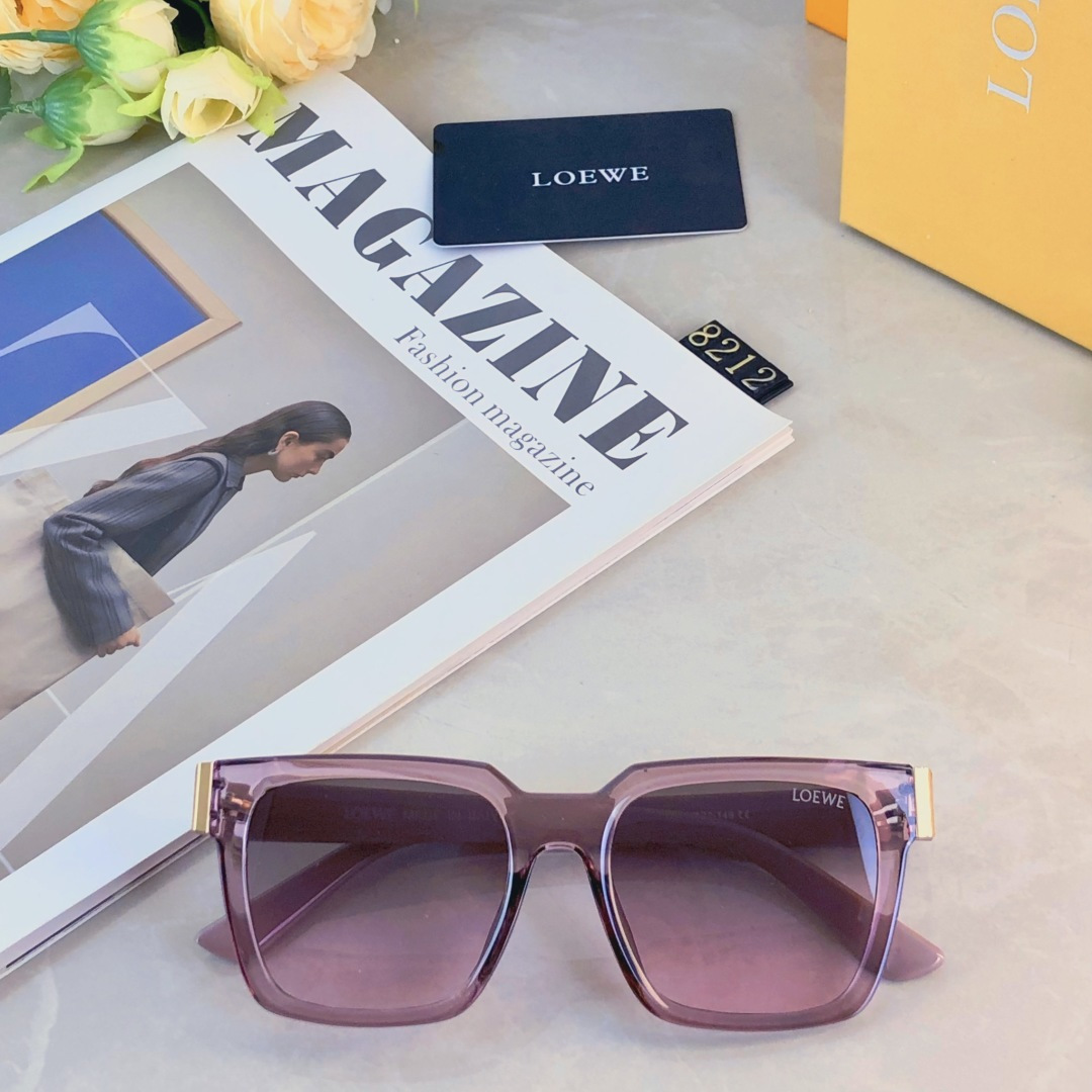 。。Loew*墨镜女高级感方形时尚复古韩版方框潮流时尚休闲太阳眼镜