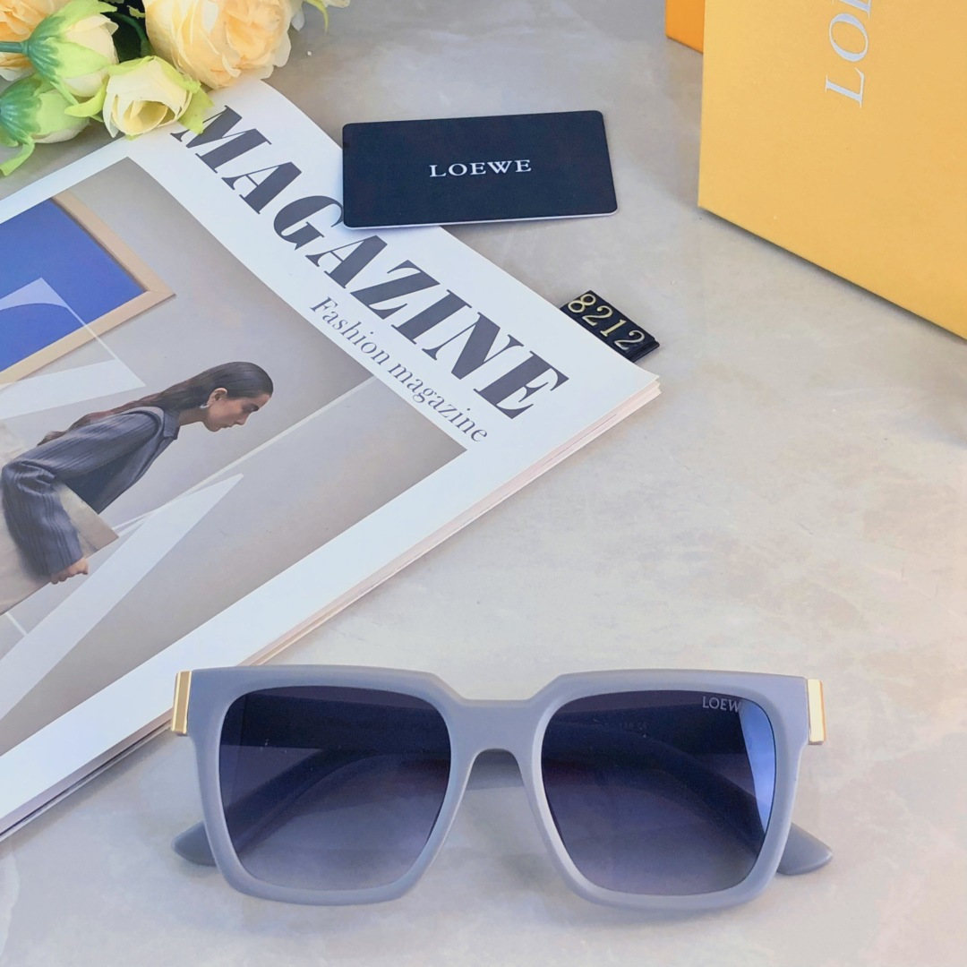 。。Loew*墨镜女高级感方形时尚复古韩版方框潮流时尚休闲太阳眼镜