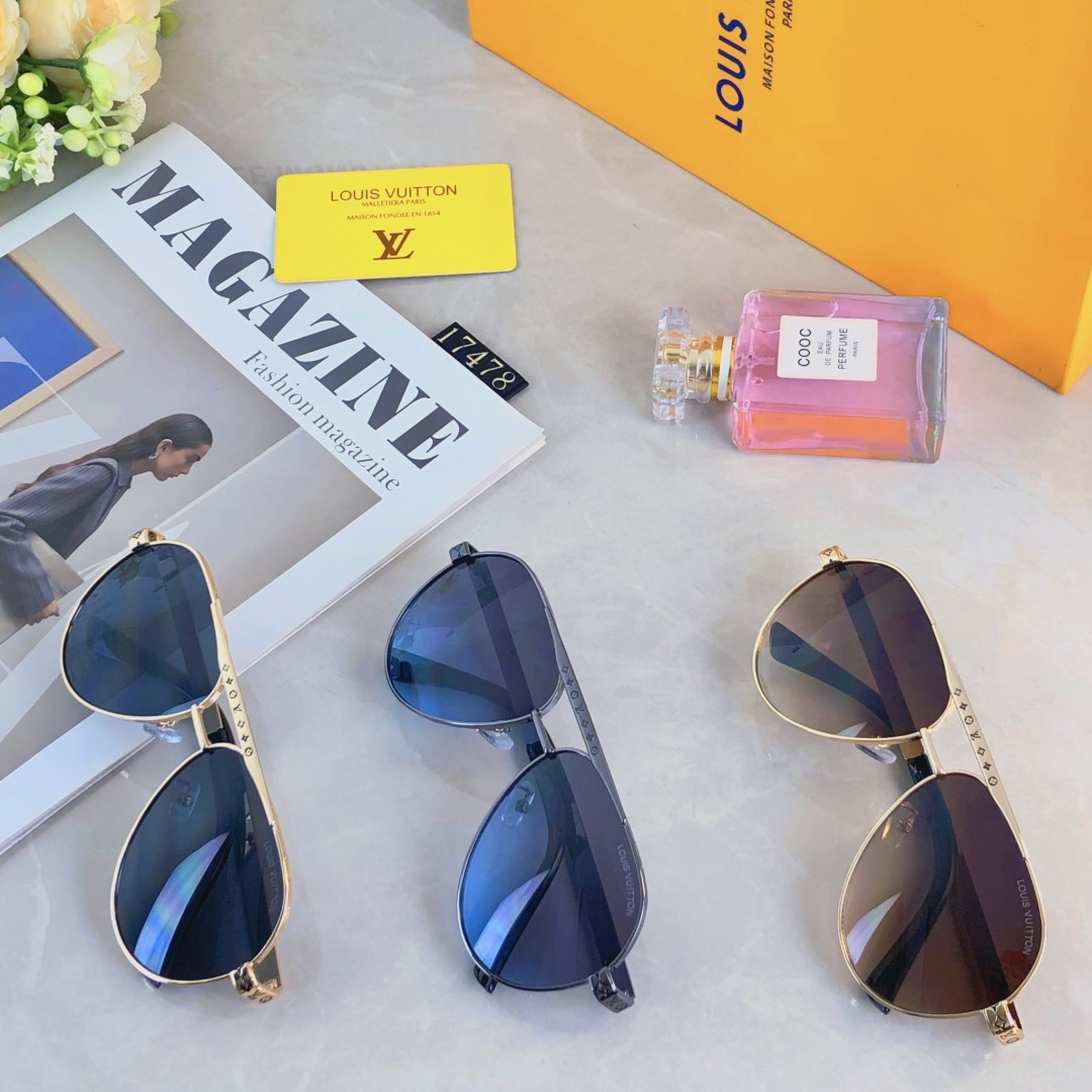 。。Louis vuitto*新款男士太阳镜欧美爆款金属双梁时尚大框墨镜驾驶开车太阳眼镜