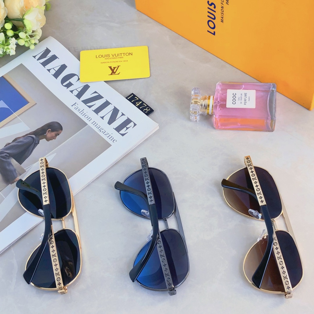 。。Louis vuitto*新款男士太阳镜欧美爆款金属双梁时尚大框墨镜驾驶开车太阳眼镜