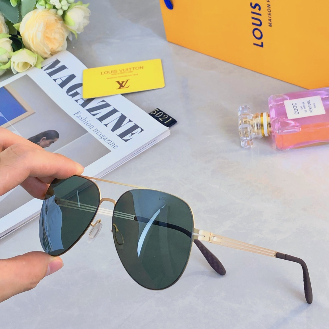。。Louis vuitto*超轻简约高清尼龙镜片偏光太阳镜男士大脸驾驶墨镜高弹性不夹脸