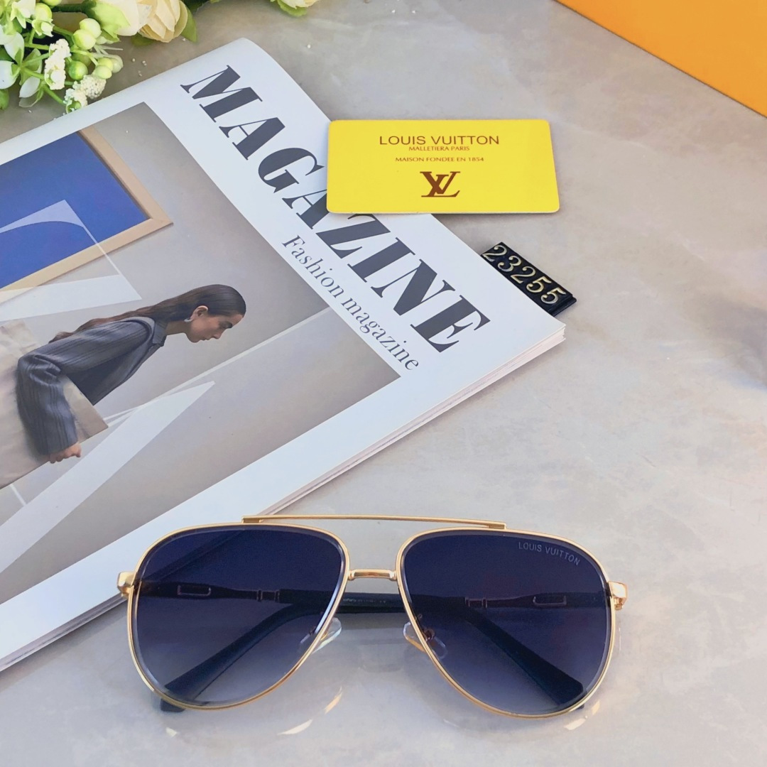 。。Louis vuitto*2025时尚新款蛤蟆墨镜复古素颜百搭男女太阳镜防紫外线眼镜架潮