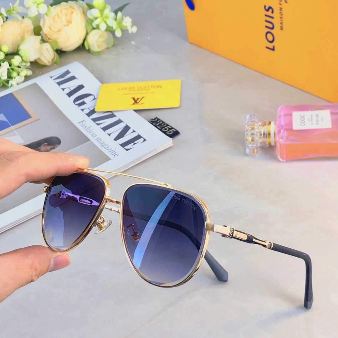 。。Louis vuitto*2025时尚新款蛤蟆墨镜复古素颜百搭男女太阳镜防紫外线眼镜架潮
