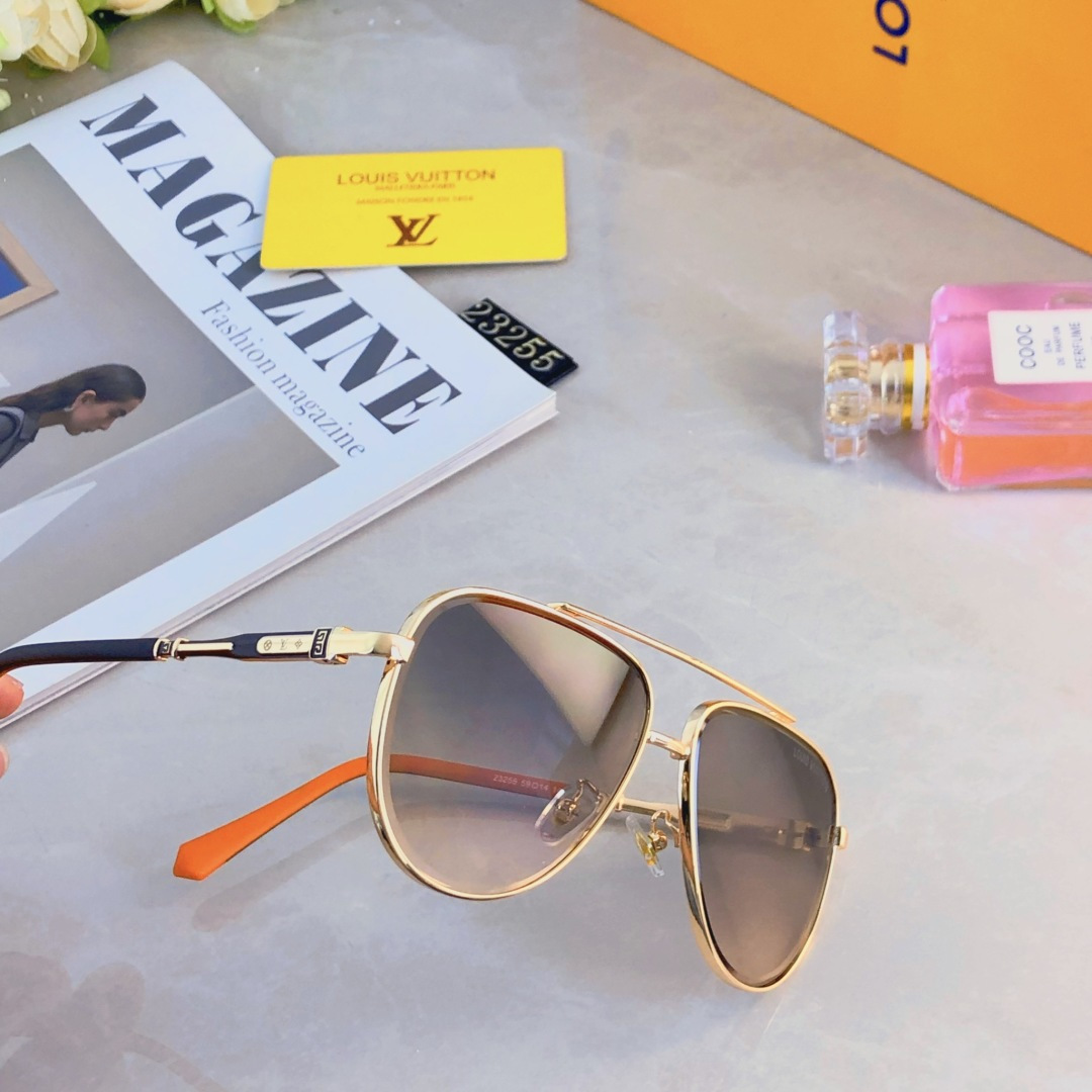 。。Louis vuitto*2025时尚新款蛤蟆墨镜复古素颜百搭男女太阳镜防紫外线眼镜架潮