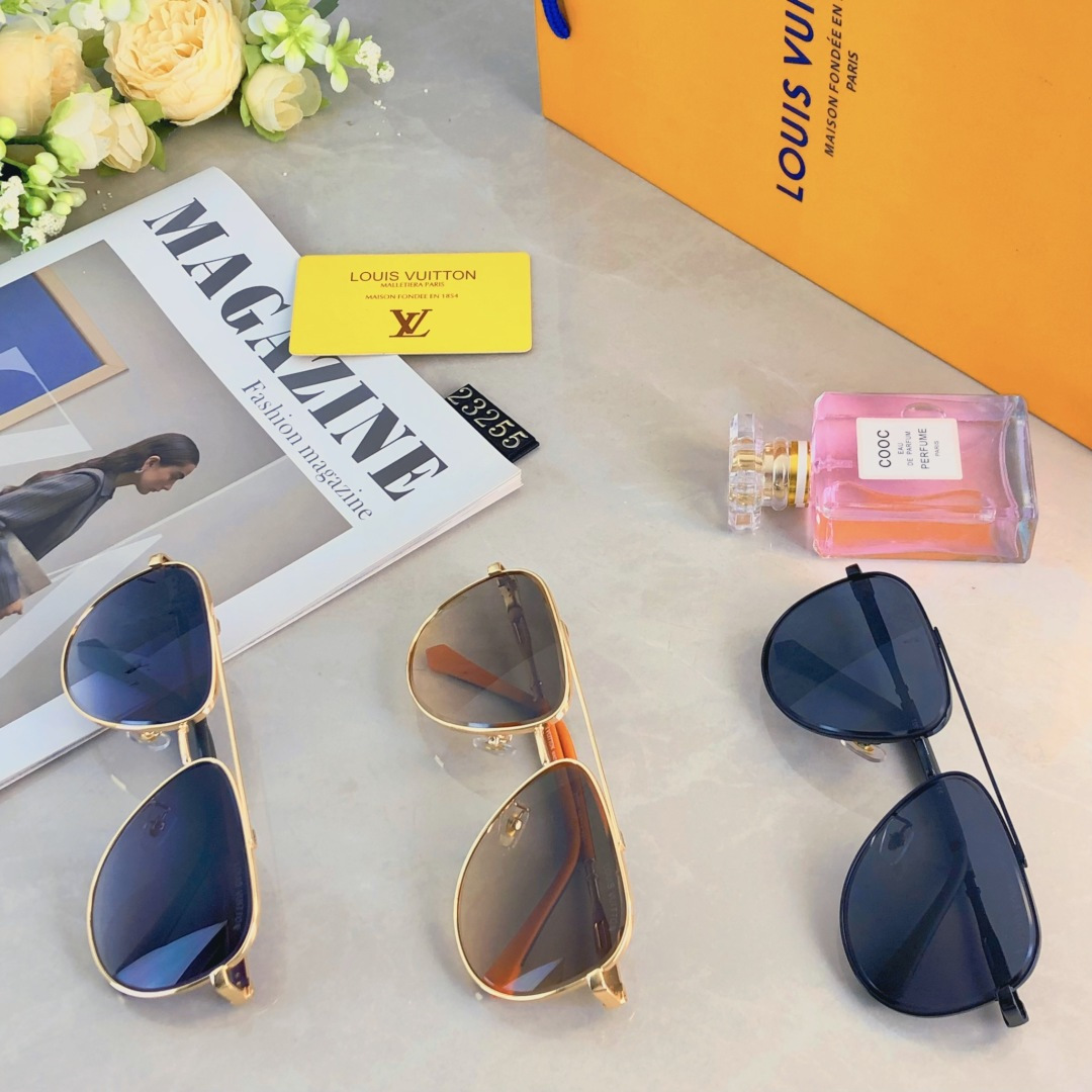 。。Louis vuitto*2025时尚新款蛤蟆墨镜复古素颜百搭男女太阳镜防紫外线眼镜架潮