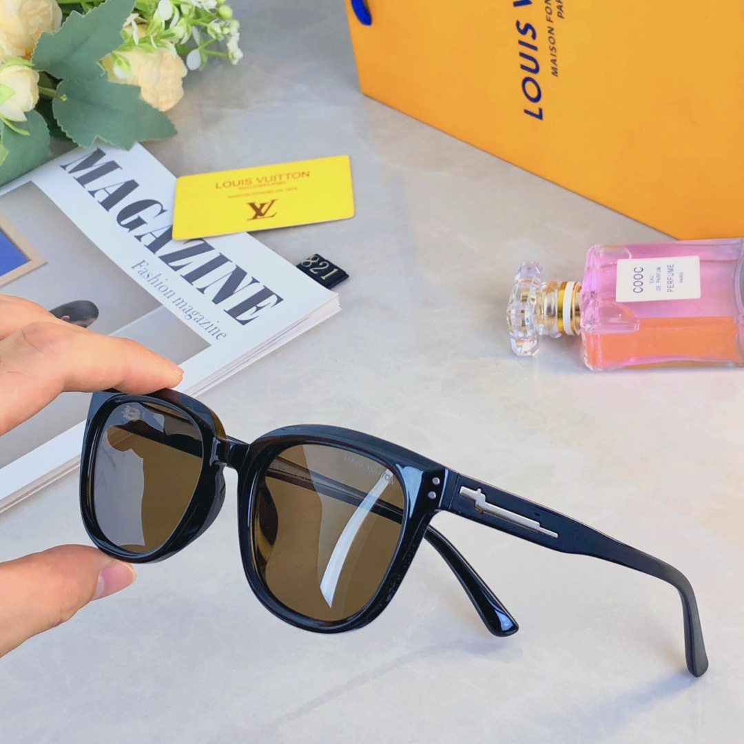 。。Louis vuitto*韩版偏光太阳眼镜潮流男女网红同款素颜大框墨镜显脸小开车