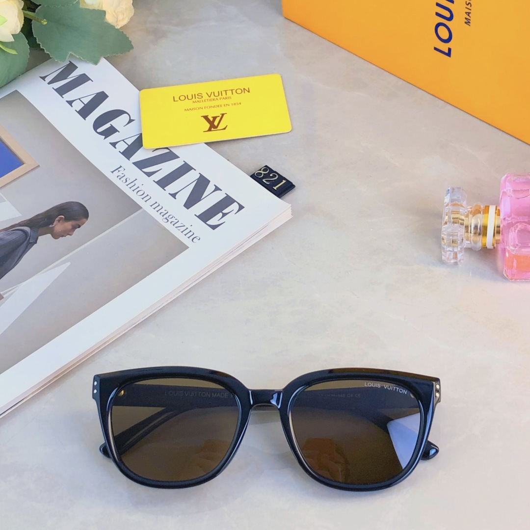 。。Louis vuitto*韩版偏光太阳眼镜潮流男女网红同款素颜大框墨镜显脸小开车