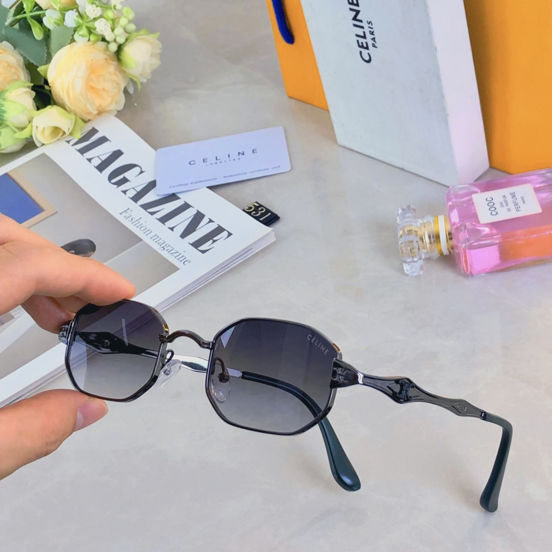 。。Celin*2025新款复古痞帅高级感小脸太阳镜男款防紫外线开车欧美眼镜女