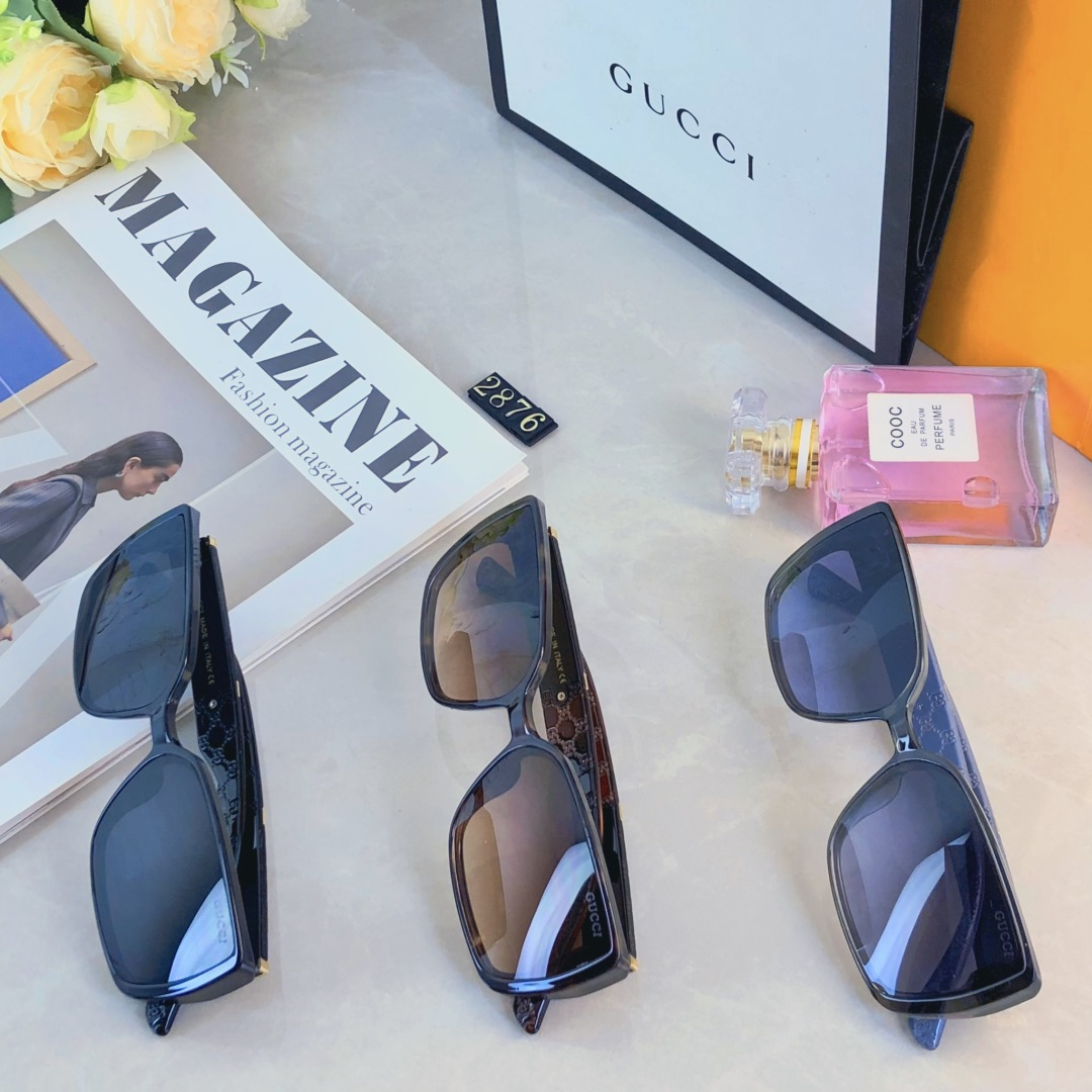 。。Gucc*新款潮流街拍网红男女士太阳镜欧美辣妹防紫外线方框修脸复古