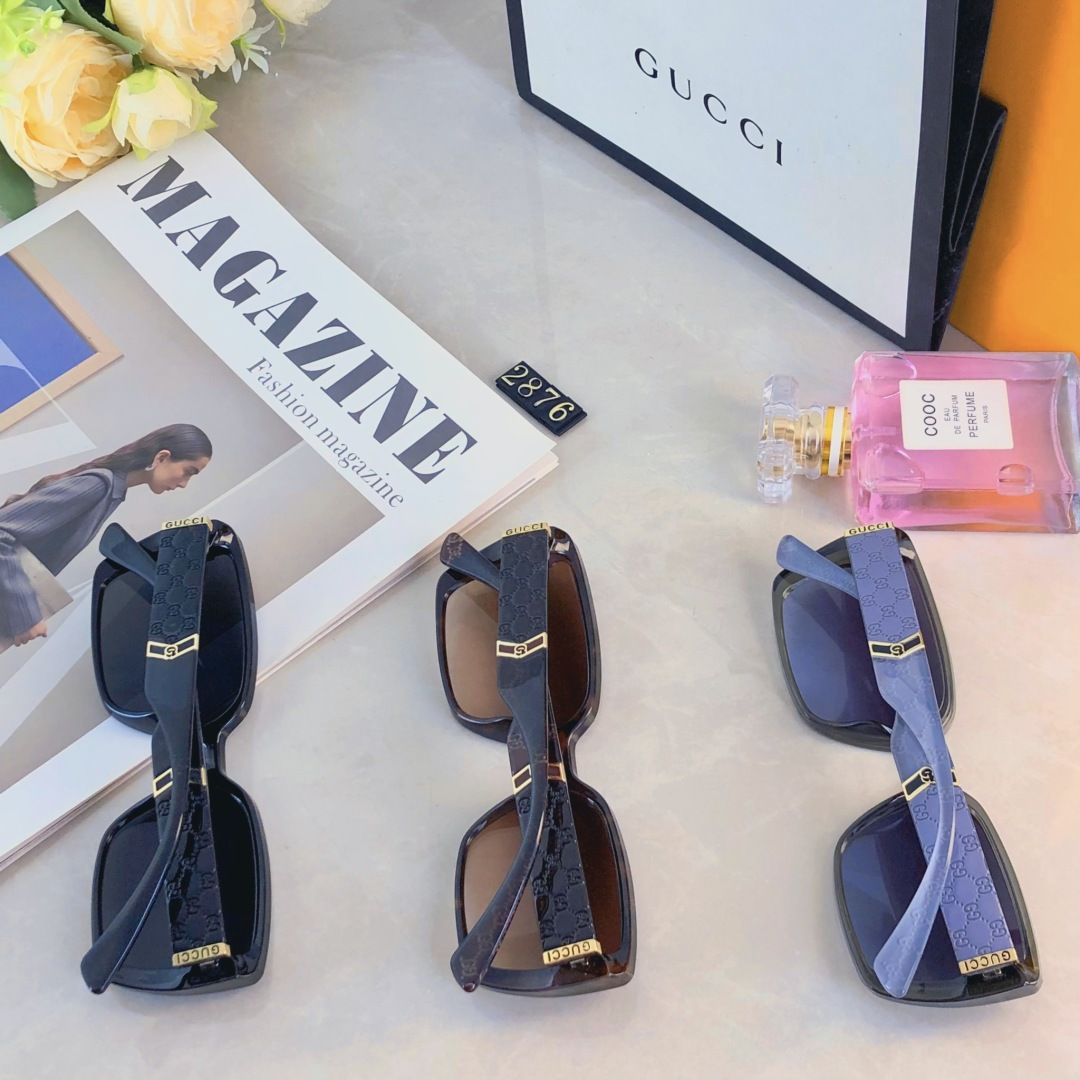 。。Gucc*新款潮流街拍网红男女士太阳镜欧美辣妹防紫外线方框修脸复古