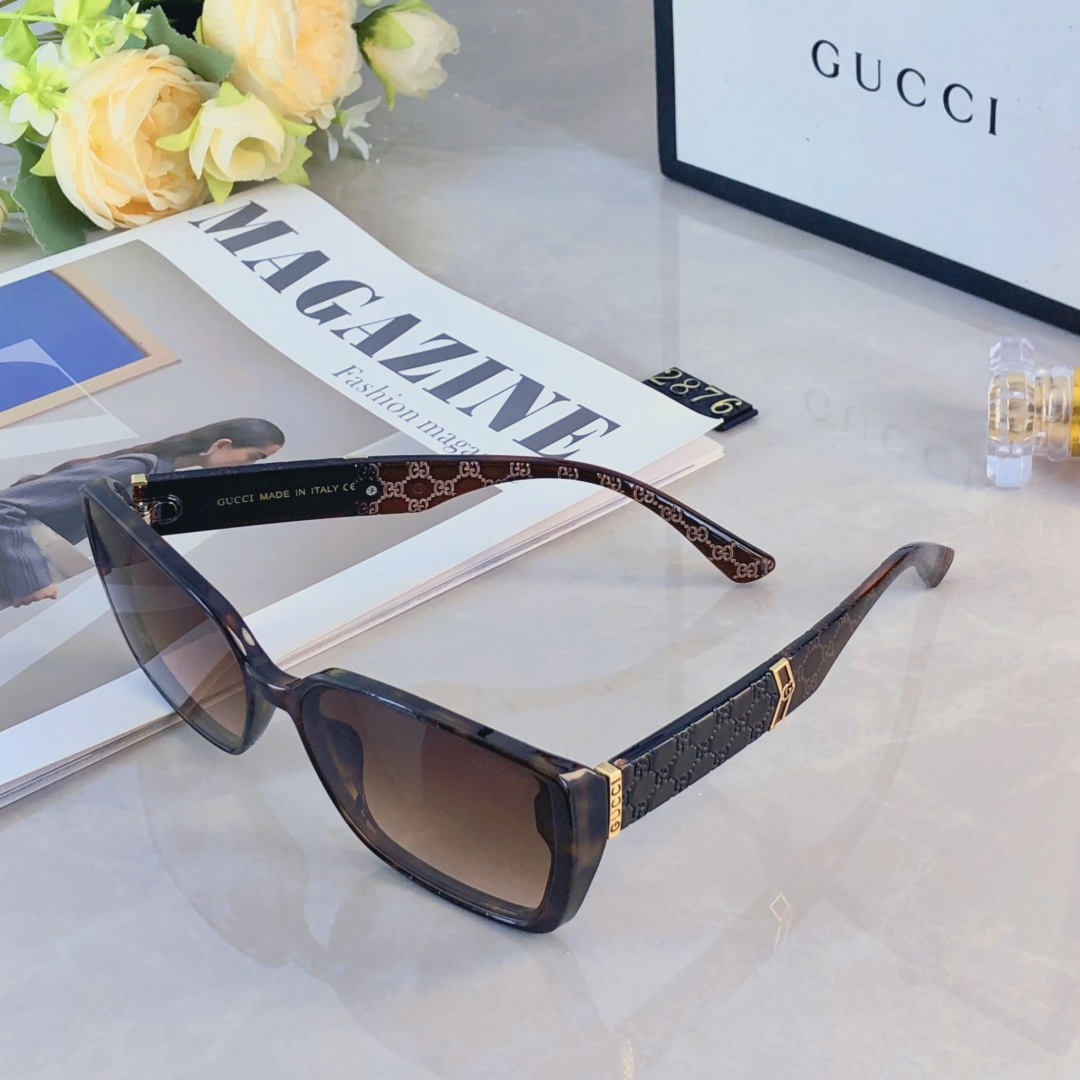 。。Gucc*新款潮流街拍网红男女士太阳镜欧美辣妹防紫外线方框修脸复古