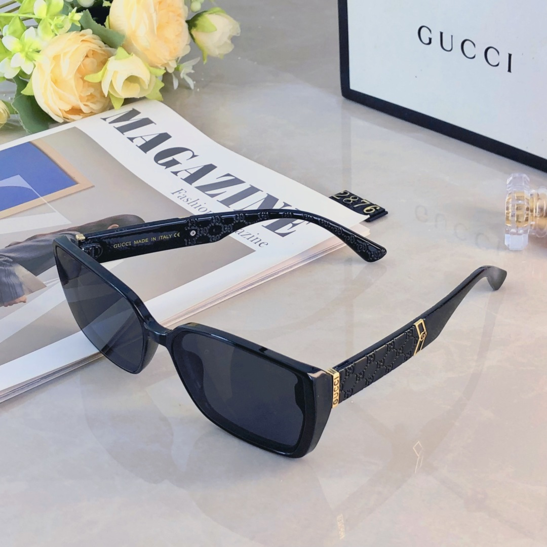 。。Gucc*新款潮流街拍网红男女士太阳镜欧美辣妹防紫外线方框修脸复古