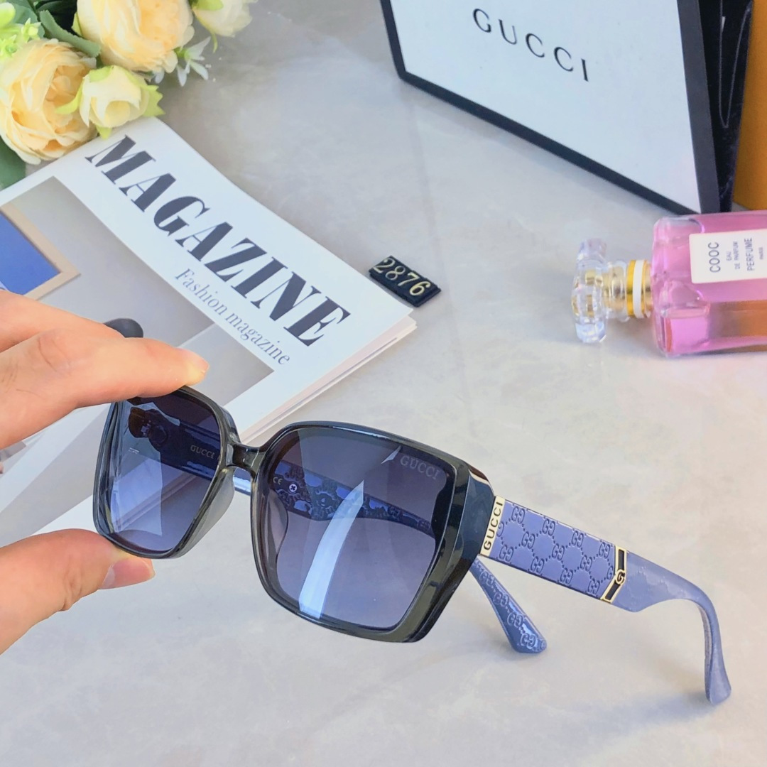 。。Gucc*新款潮流街拍网红男女士太阳镜欧美辣妹防紫外线方框修脸复古