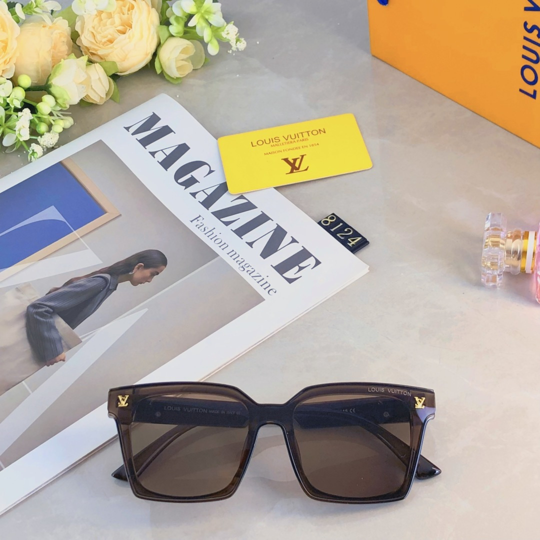 。。Louis vuitto*顶奢新款潮流方框墨镜高级感百搭防紫外线太阳眼镜