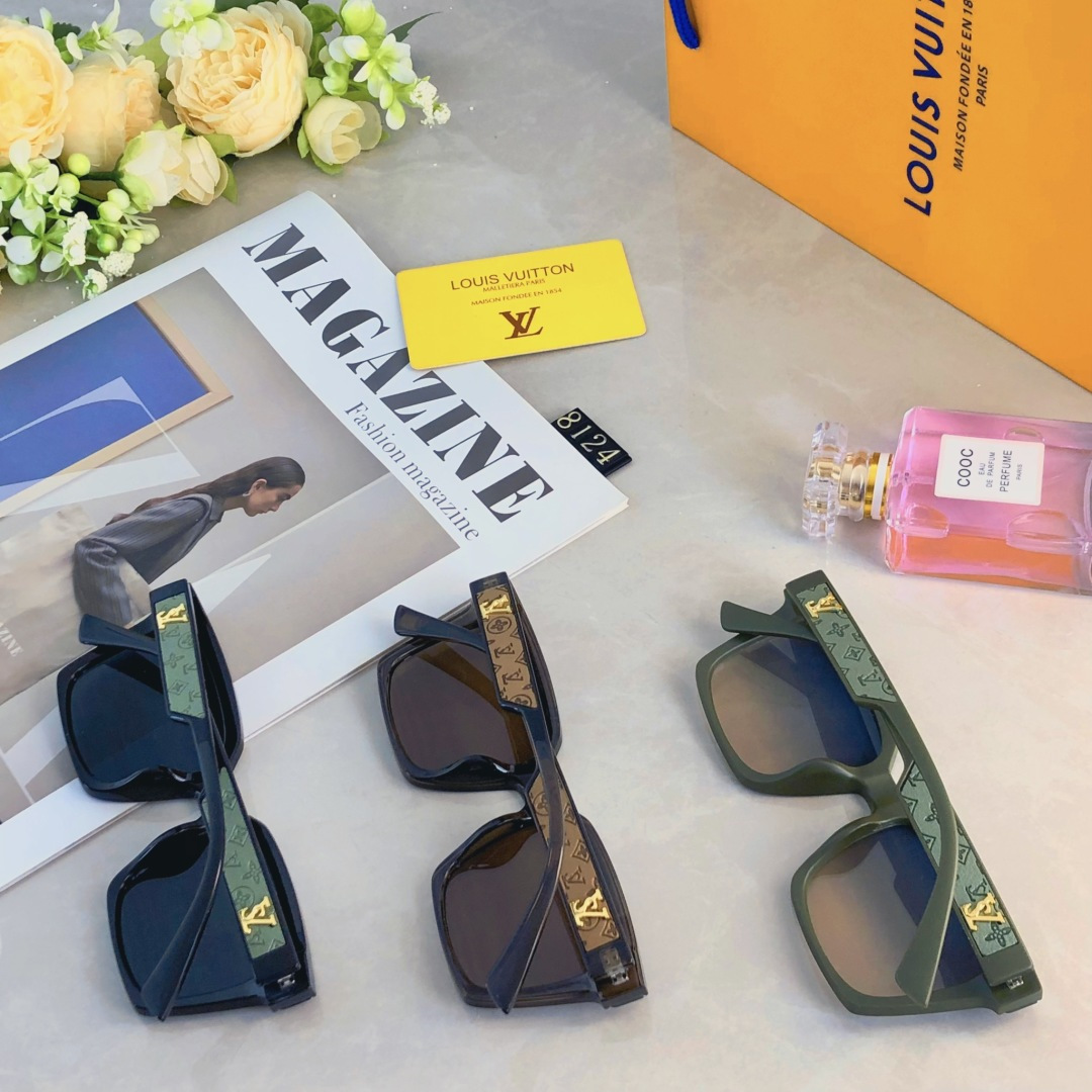 。。Louis vuitto*顶奢新款潮流方框墨镜高级感百搭防紫外线太阳眼镜