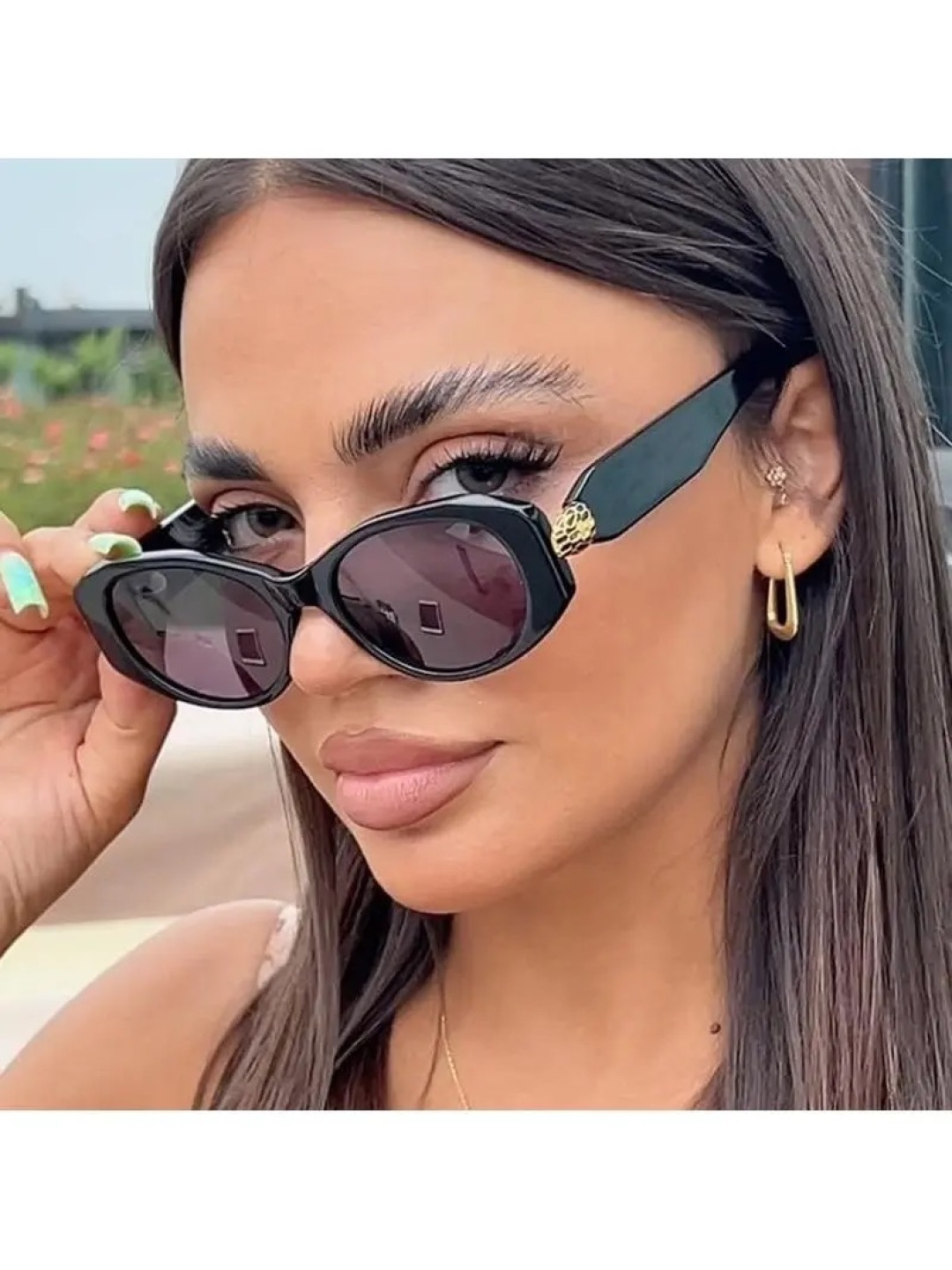 。。BVLGAR*欧美新款复古太阳镜2025新款网红ins同款异形框太阳眼镜女高级感