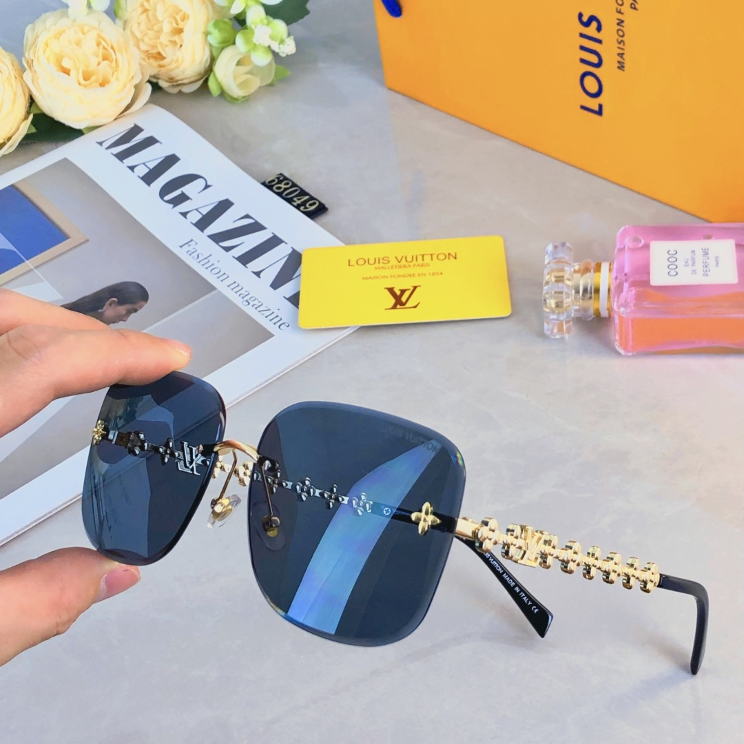 NO:372534,Louis vuitto* Fashionable Frameless Sunglasses Women's Summer Cut Sunglasses High-Pretty Seaside Sunscreen Sun Glasses Large Face Glasses Sunglasses Sunglasses, Glasses, Louis vuitton19860909Louis vuitto*时尚无框墨镜女夏季切边太阳眼镜高颜值海边防晒遮阳眼镜大脸眼镜墨镜太阳镜,眼镜,louis vuitton,glasses
