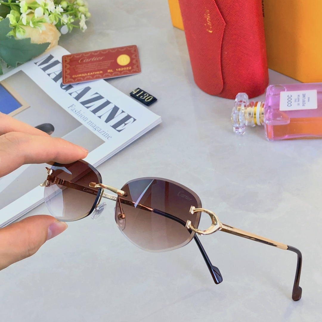 NO:372573,Cartie's newest fashion metal oval frameless sunglasses Internet celebrity street photography UV sunglasses sunglasses sunglasses, glasses, cartier19860909Cartie*新款时尚金属椭圆无框太阳眼镜网红街拍防紫外线墨镜眼镜墨镜太阳镜,眼镜,cartier,glasses