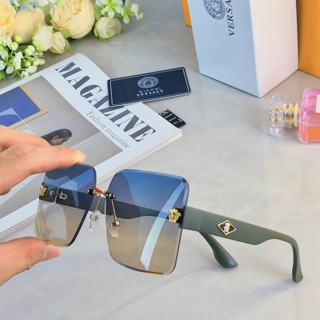 NO:372583,Versac*2025 new frameless edge-cut decoration high-end light luxury style women's sunglasses Douyin trendy internet celebrity sunglasses glasses sunglasses sunglasses, glasses, versace19860909Versac*2025新款无框切边装饰高级感轻奢风女太阳镜抖音潮款网红墨镜眼镜墨镜太阳镜,眼镜,versace,glasses